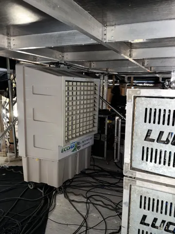 Equipamento em estrutura temporária